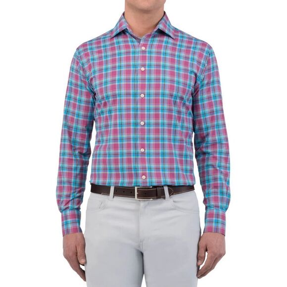 NWT Peter Millar Men's Summer Comfort Rosewood Pebbles Performance Shirt XXL - Picture 1 of 14